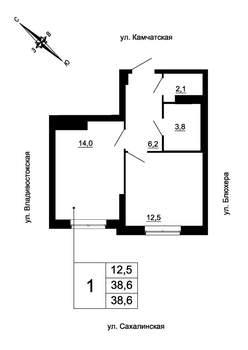 1-к квартира, вторичка, 39м2, 4/24 этаж