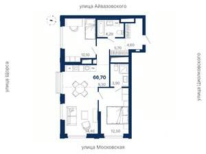 2-к квартира, вторичка, 67м2, 8/29 этаж
