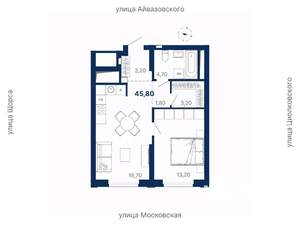 1-к квартира, вторичка, 46м2, 4/29 этаж