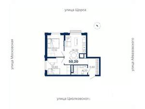 2-к квартира, вторичка, 50м2, 9/33 этаж