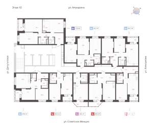 2-к квартира, строящийся дом, 65м2, 10/25 этаж