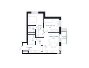 2-к квартира, строящийся дом, 64м2, 9/25 этаж