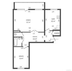 2-к квартира, вторичка, 63м2, 8/10 этаж
