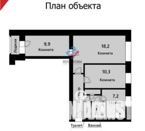 3-к квартира, вторичка, 56м2, 3/9 этаж