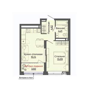 1-к квартира, вторичка, 41м2, 10/31 этаж