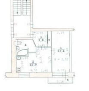 1-к квартира, вторичка, 36м2, 5/5 этаж