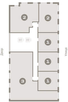 2-к квартира, вторичка, 65м2, 5/16 этаж