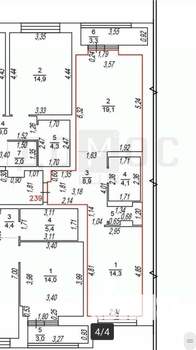1-к квартира, вторичка, 48м2, 10/25 этаж