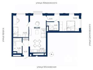 2-к квартира, вторичка, 67м2, 24/29 этаж