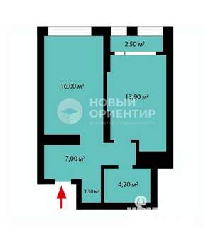 1-к квартира, вторичка, 42м2, 20/32 этаж