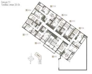 1-к квартира, вторичка, 41м2, 23/24 этаж