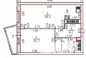 1-к квартира, сданный дом, 41м2, 19/28 этаж