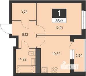 1-к квартира, вторичка, 38м2, 24/31 этаж
