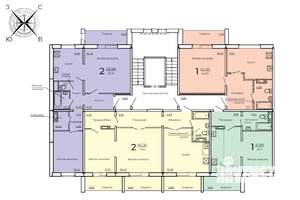 2-к квартира, строящийся дом, 56м2, 10/10 этаж