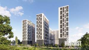 1-к квартира, строящийся дом, 40м2, 18/25 этаж