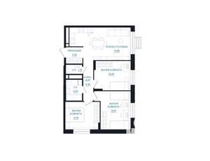 3-к квартира, строящийся дом, 75м2, 22/25 этаж