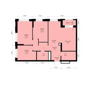 3-к квартира, вторичка, 88м2, 12/30 этаж