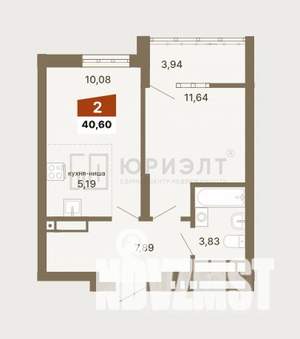 1-к квартира, вторичка, 41м2, 10/23 этаж