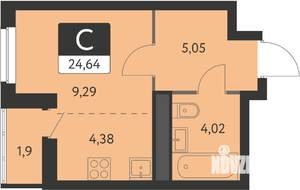 Студия квартира, вторичка, 24м2, 22/31 этаж