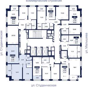 2-к квартира, вторичка, 65м2, 22/31 этаж