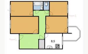 4-к квартира, вторичка, 79м2, 7/10 этаж