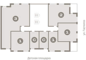 3-к квартира, вторичка, 108м2, 3/16 этаж