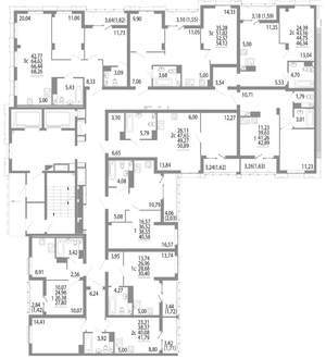 3-к квартира, строящийся дом, 53м2, 7/25 этаж
