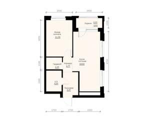 1-к квартира, вторичка, 45м2, 17/30 этаж