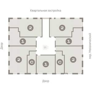 2-к квартира, вторичка, 65м2, 3/8 этаж