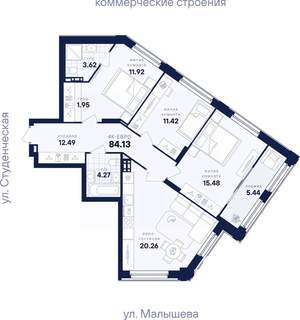 3-к квартира, вторичка, 84м2, 5/31 этаж