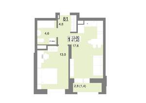 1-к квартира, вторичка, 41м2, 10/26 этаж