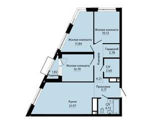 3-к квартира, вторичка, 76м2, 8/31 этаж