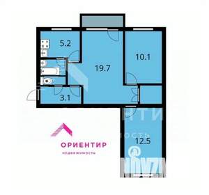 3-к квартира, вторичка, 55м2, 2/5 этаж