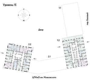 2-к квартира, строящийся дом, 37м2, 15/25 этаж