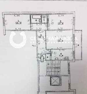 3-к квартира, вторичка, 63м2, 3/9 этаж