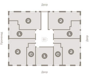 1-к квартира, вторичка, 44м2, 5/8 этаж