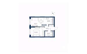 1-к квартира, вторичка, 40м2, 13/28 этаж