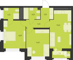 2-к квартира, вторичка, 63м2, 9/22 этаж