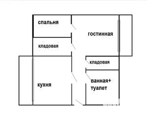 1-к квартира, вторичка, 39м2, 6/9 этаж