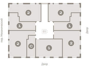 2-к квартира, вторичка, 65м2, 6/8 этаж