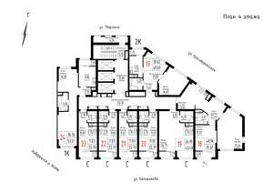 Студия квартира, строящийся дом, 23м2, 4/25 этаж