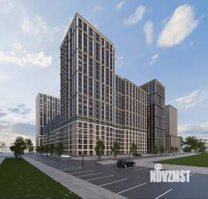 2-к квартира, строящийся дом, 54м2, 9/25 этаж