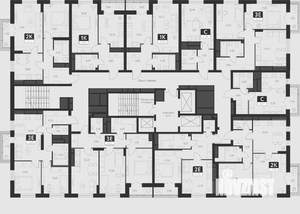 1-к квартира, строящийся дом, 42м2, 29/31 этаж