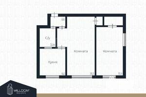 2-к квартира, вторичка, 42м2, 2/5 этаж