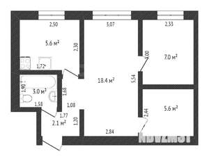 2-к квартира, вторичка, 48м2, 3/9 этаж