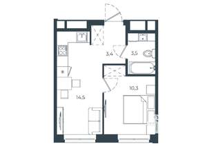 1-к квартира, вторичка, 32м2, 8/25 этаж