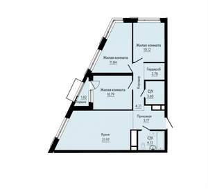 3-к квартира, вторичка, 76м2, 14/31 этаж