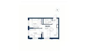 2-к квартира, вторичка, 51м2, 3/28 этаж