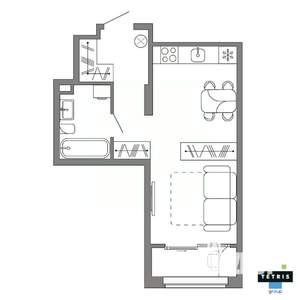 Студия квартира, вторичка, 33м2, 30/32 этаж