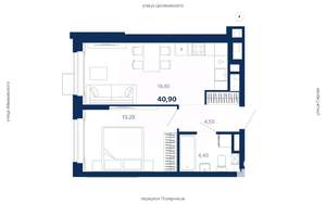 1-к квартира, вторичка, 41м2, 9/29 этаж